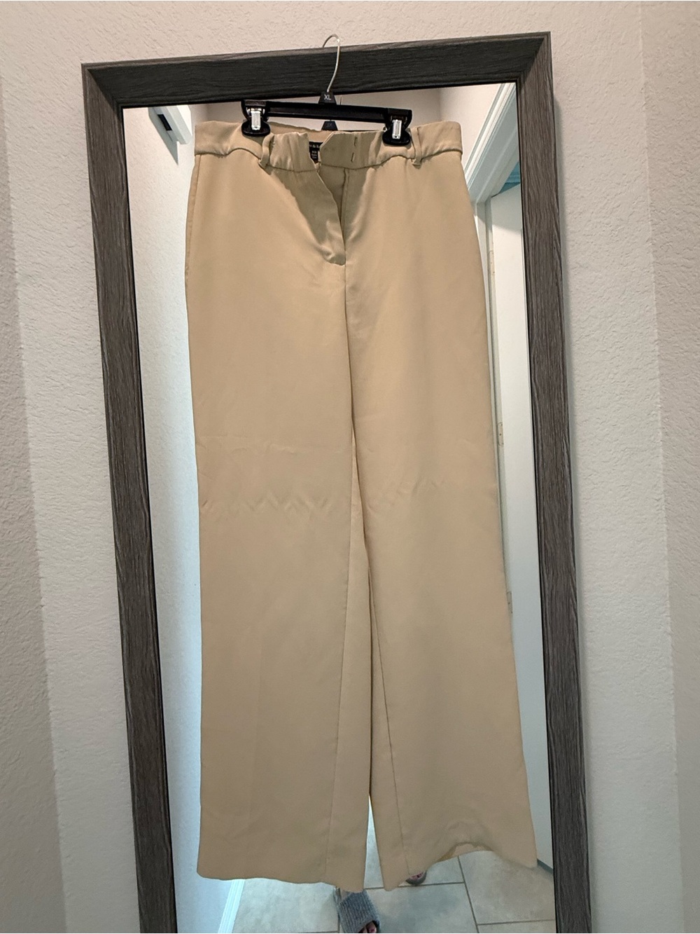 Neutral Wide-Leg Trousers - Beige